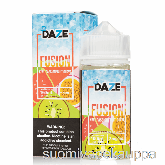 Vape Kauppa Jäinen Kiivi Passionhedelmä Guava - 7 Daze Fuusio - 100ml 0mg